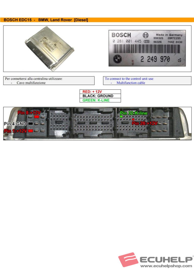 Opel Diesel Bosch EDC15 EDC15C13 (3-Plugs) ECUs Without CAN 0 281 010 320 Immo Off main image 1