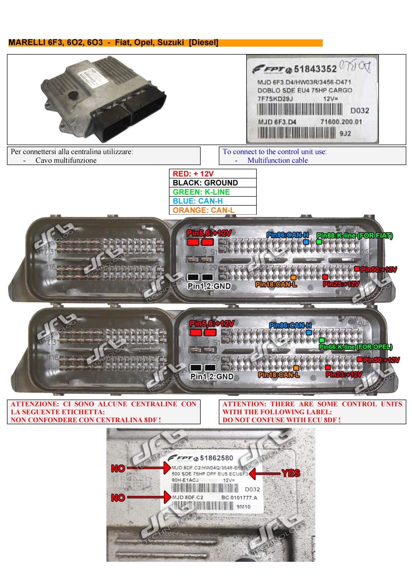 KT200 Read And Write Marelli 6F3 OBD VR Or Bench Mode KT200 Read And Write Marelli 6F3 OBD VR Or Bench Mode