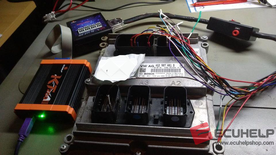 KT200II Read Write Audi A6 4G EDC17CP54 Bench Mode