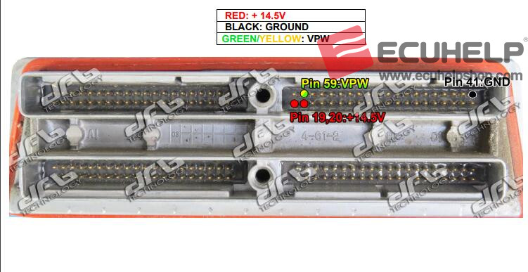 KT200 II Read and Write Hummer Delphi YFXP pinout mode