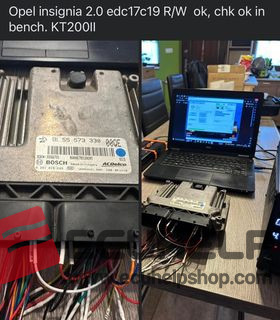 Read Write Opel edc17c19 on Bench with KT200II-01