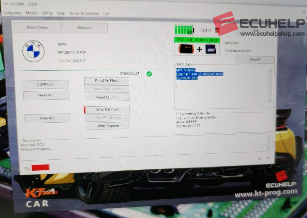 KT200 II Read Write BMW X3 Bosch EDC16C35 Bench Mode-03