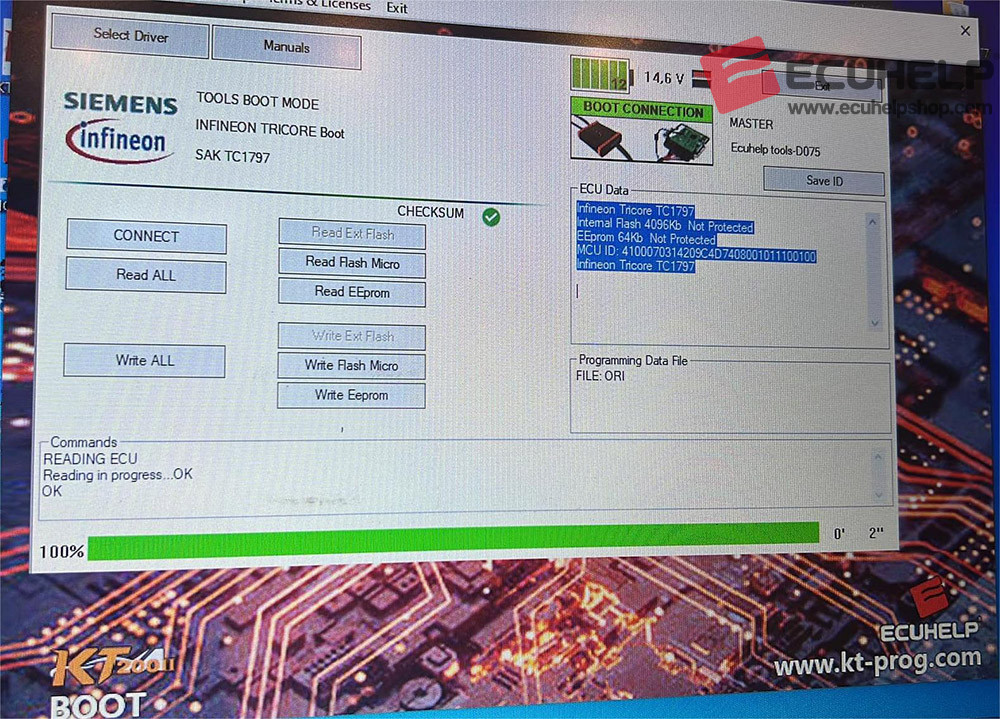 Read Siemens Sid807evo boot Mode 100%