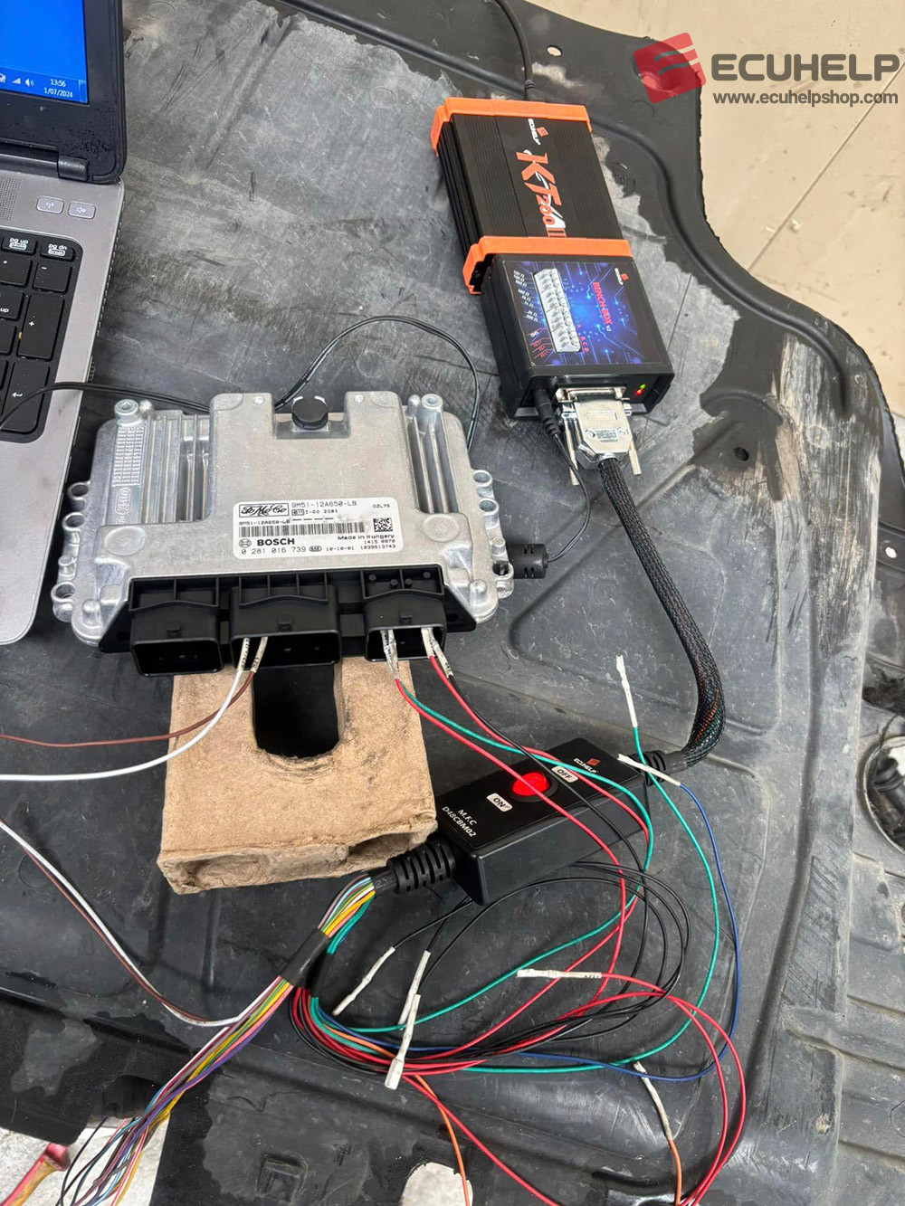 KT200II Read and Write Ford Focus 2010 1.6TDCI EDC16C34 on Bench