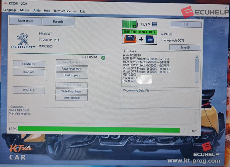 KT200II Peugeot MD1CS003 Bench-04