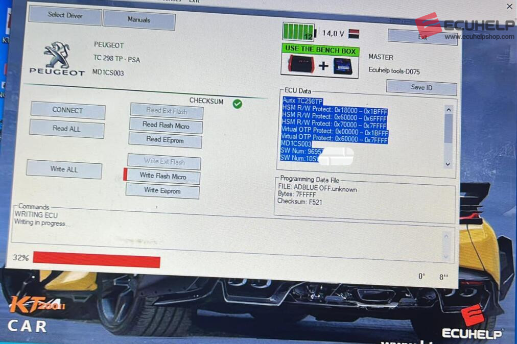 KT200II Peugeot MD1CS003 Bench-05