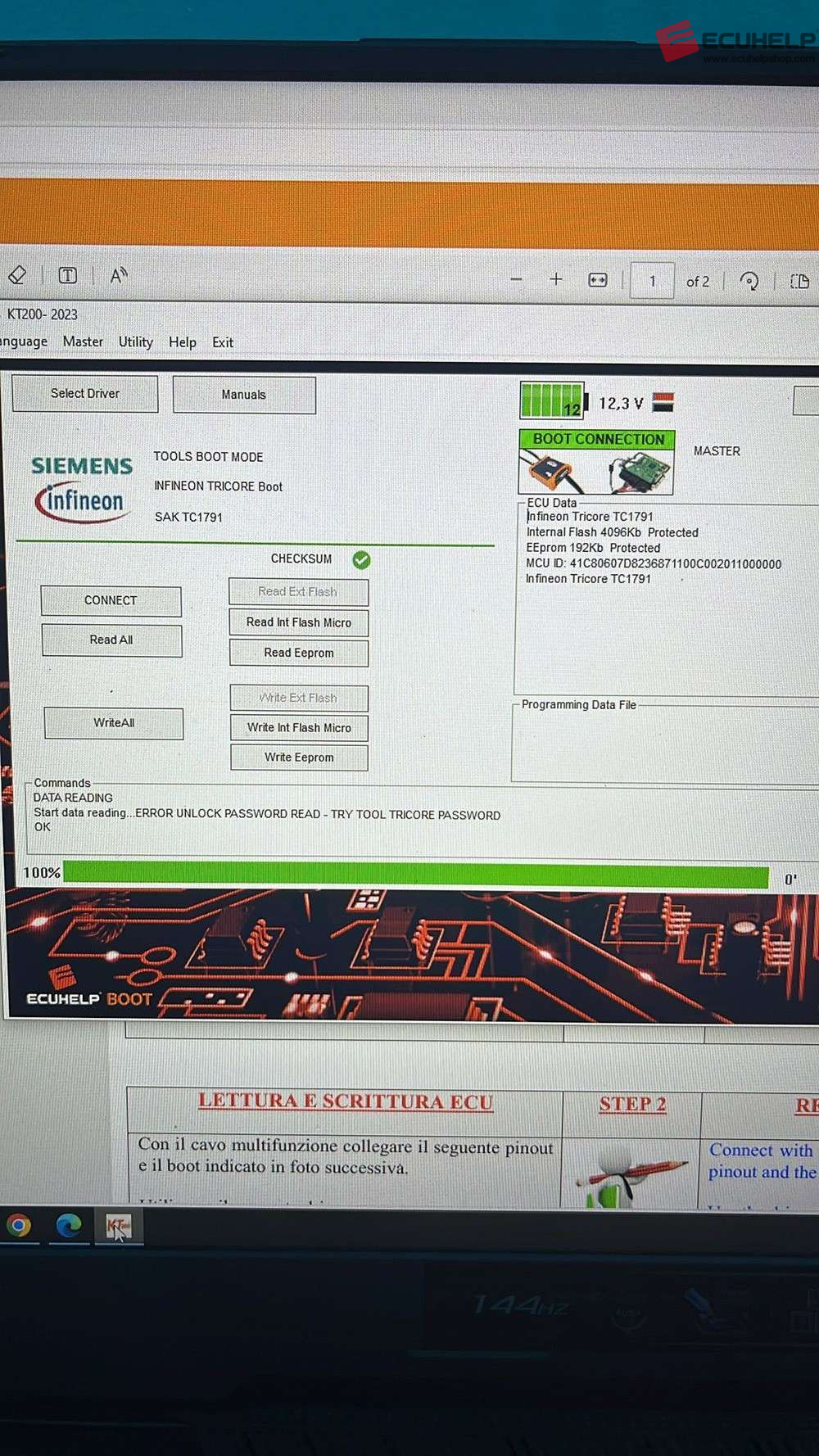 KT200II R/W Ford sid211 via OBD-01