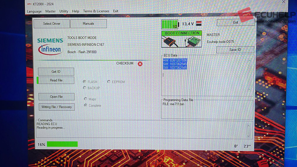 ECUHELP KT200II read/write Me7.1.1 boot mode-03