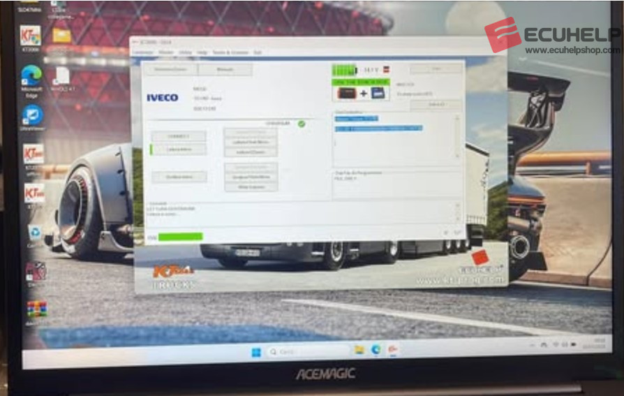 KT200II Read Write IVECO DAILY 140-36 EDC17C49 on Bench-01