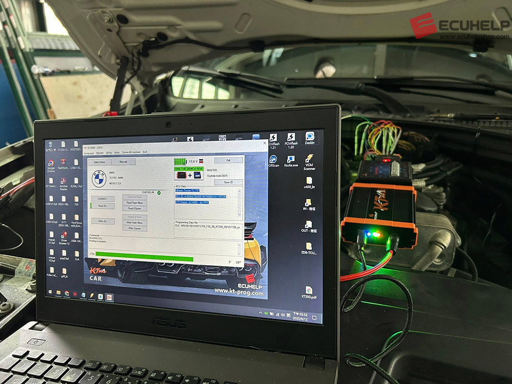 KT200II RW BMW F30 28i N20 2.0T MEVD17.2.4 on Bench-03
