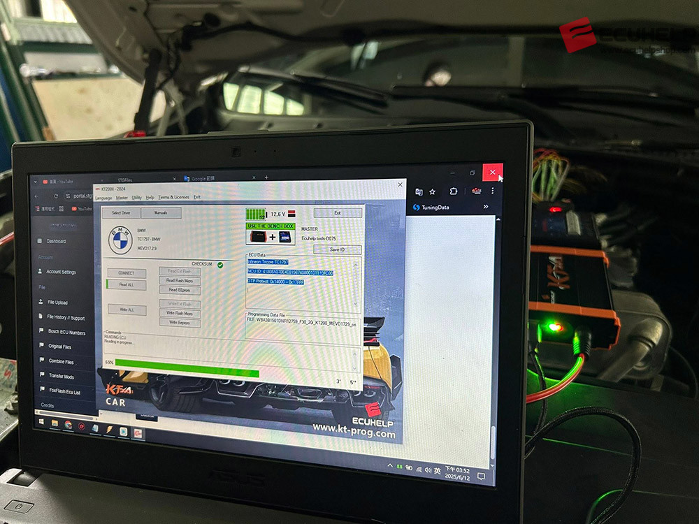 KT200II RW BMW F30 28i N20 2.0T MEVD17.2.4 on Bench-04