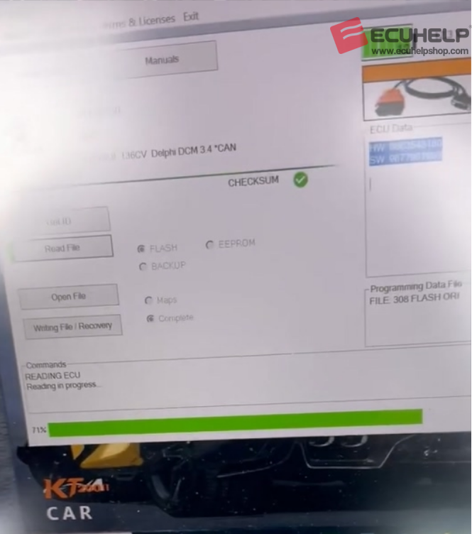 KT200II Read Write Peugeot 2.0 HDI 136 DCM3.4 by OBD-03