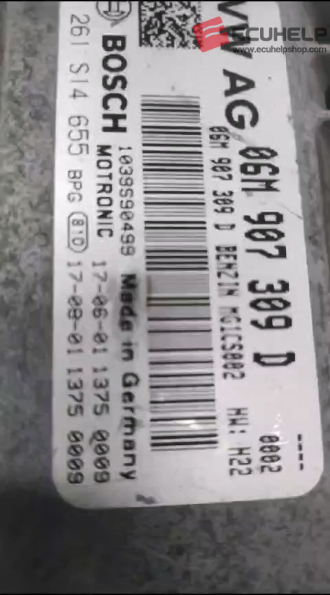 KT200 Read and write Audi MG1CS002 on Bench-01