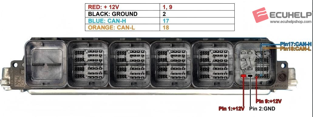 KT200 Read and write Audi MG1CS002 on Bench-02