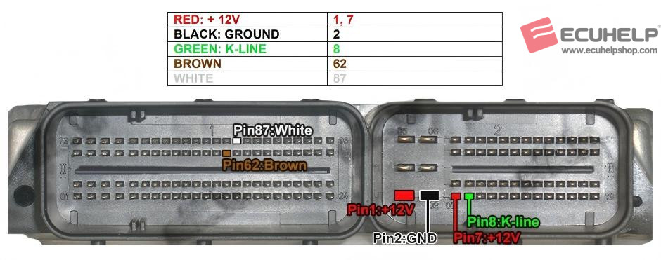 ECUHELP KT200II Bench Read Write BMW 535D 2007 E60/61 EDC16CP35-02