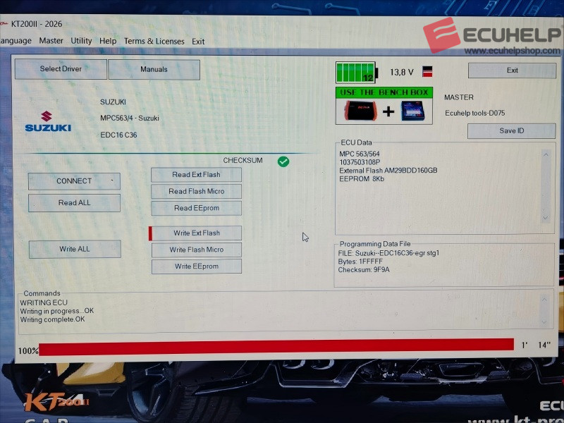 ECUHELP KT200II 2026 Bench RW EDC16C36 Suzuki-04
