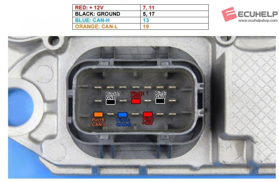 ECUHELP KT200II wiring diagram of CONTINENTAL MCM2.1 D3