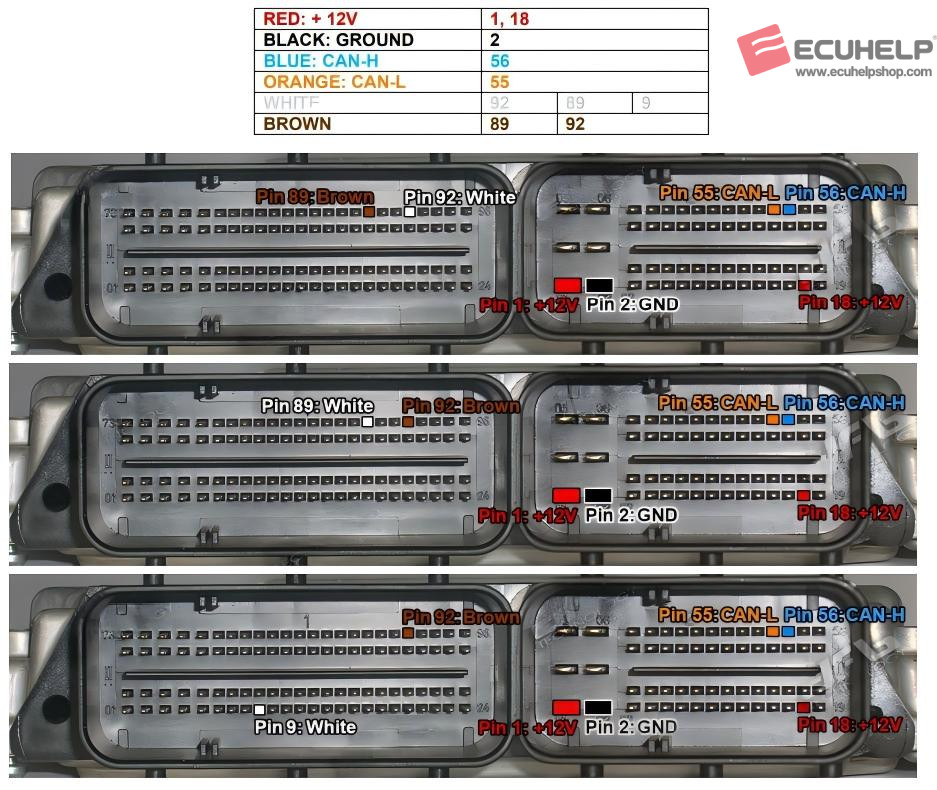 ECUHELP KT200 Read and Write EDC17C50 BMW on Bench-01