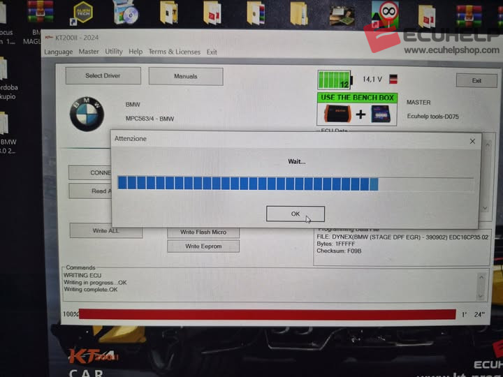 ECUHELP KT200II Bench Read Write BMW EDC16CP35-02